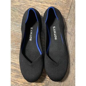 Rothy's Black and Blue Loafers